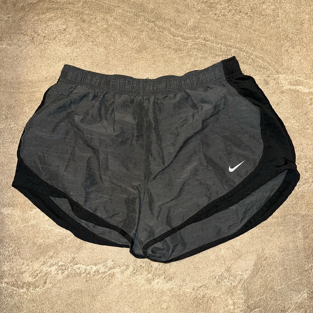 Nike Women's Charcoal and Black Athletic Shorts